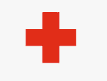 red cross symbol on white background